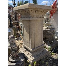 Reclaimed Hand Carved Stone Garden Plinth Reclaimed Hand Carved Stone Garden Plinth