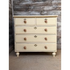 Lovely Painted Victorian Pine Chest Of Drawers Lovely Painted Victorian Pine Chest Of Drawers