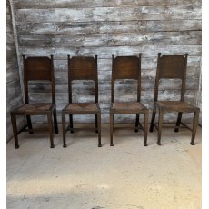 A Great Set Of Arts & Crafts Liberty Oak Dining Chairs A Great Set Of Arts & Crafts Liberty Oak Dining Chairs