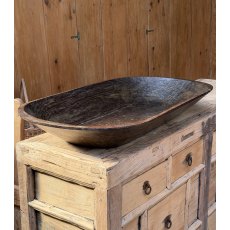 Antique Large Welsh Adze Carved Oak Bowl Antique Large Welsh Adze Carved Oak Bowl
