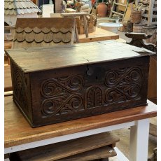 Antique George II Carved Oak Box Antique George II Carved Oak Box