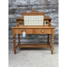 A Vintage Waxed Pine Washstand