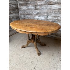 Antique Mid 19thC Pine Oval Dining Table Antique Mid 19thC Pine Oval Dining Table