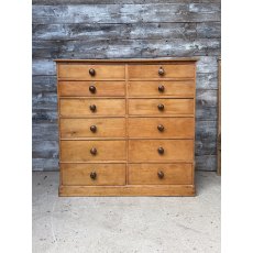 A Wonderful Victorian Pine Bank Of Drawers A Wonderful Victorian Pine Bank Of Drawers