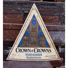 Vintage German "Crown Of Crowns" Painted Sign Vintage German "Crown Of Crowns" Painted Sign