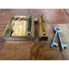 Brass Door Rim Lock (Square)