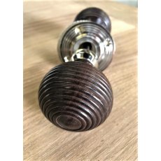 Beehive Wooden Door Knobs (Nickel)