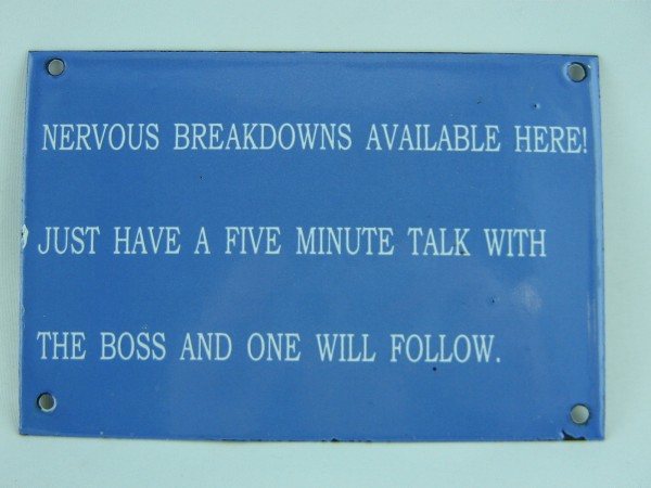 Wells Reclamation Enamel Sign (Nervous Breakdown)