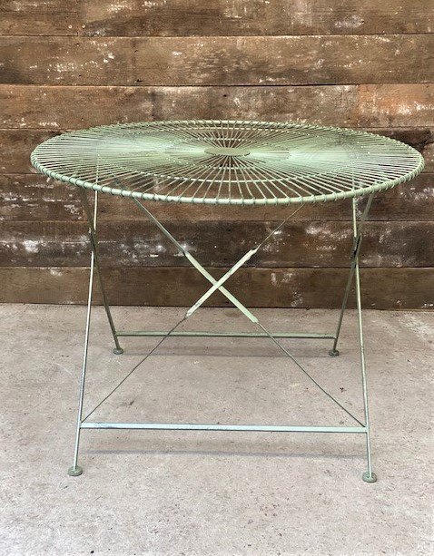 Wells Reclamation Large Round Folding Wire Tables