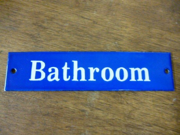 Wells Reclamation Enamel Sign (Bathroom)