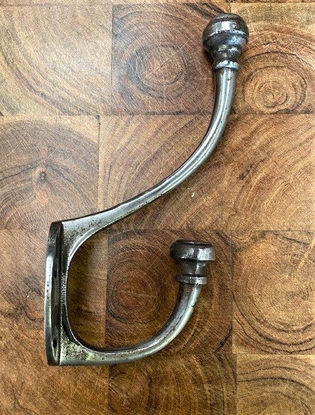 Wells Reclamation Brushed Steel Hat & Coat Hook