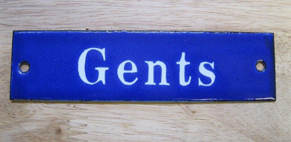 Wells Reclamation Enamel Sign (Gents)