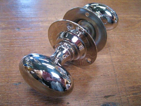 Wells Reclamation Oval Door Knobs (Nickel)