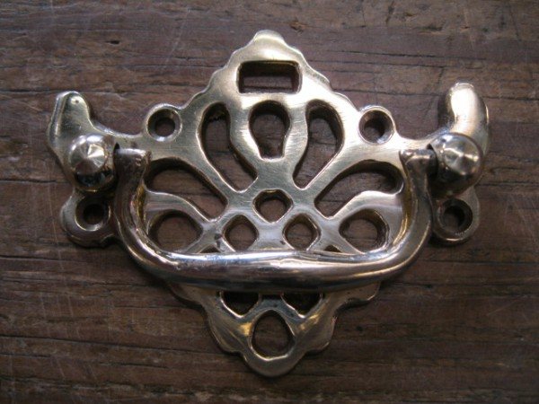 Wells Reclamation Brass Plate Handle (Pierced)