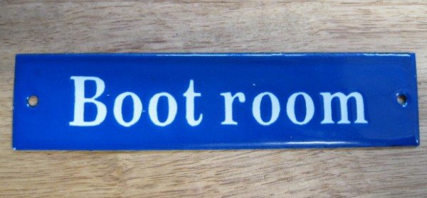 Wells Reclamation Enamel Sign (Boot room)