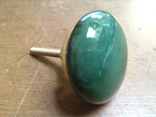 Round Ceramic Knob (Green)