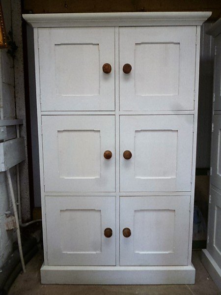 Wells Reclamation Painted School Cupboard (6 Door Portrait)