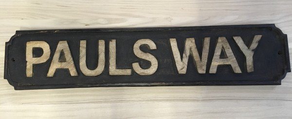 Wells Reclamation Wooden Sign (Pauls Way)