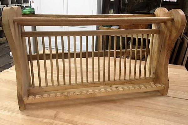 Wells Reclamation Hardwood Plate Rack (765mm)