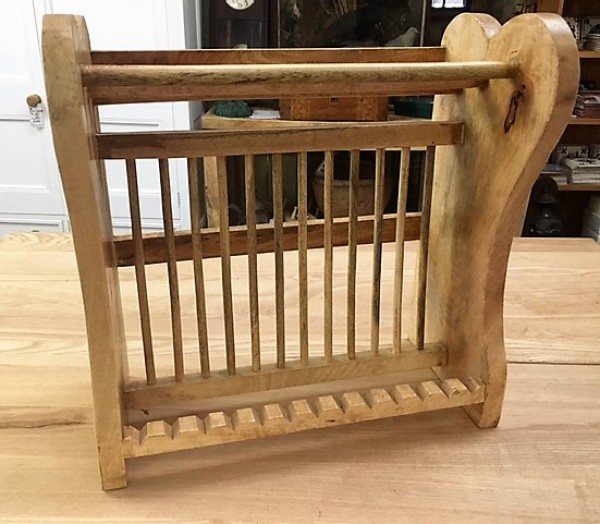 Wells Reclamation Hardwood Plate Rack (455mm)