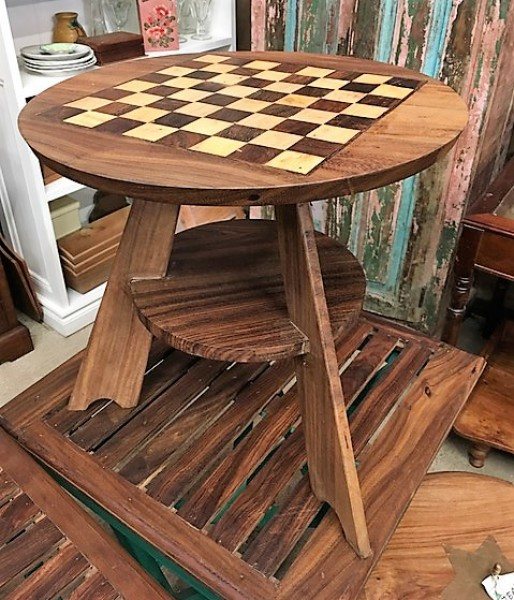 Wells Reclamation Teak Chess Table