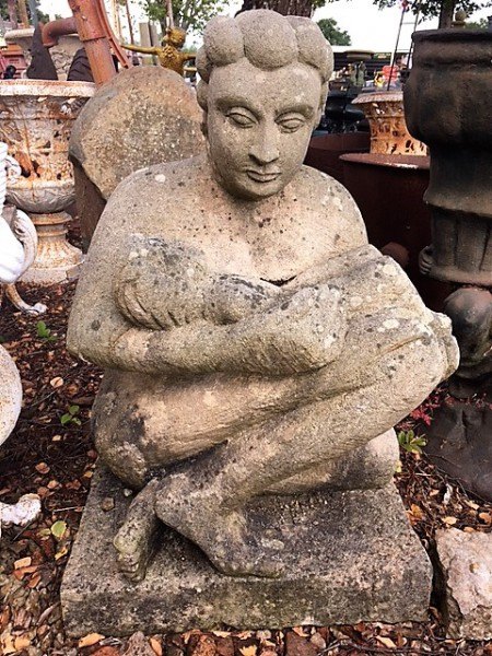 Wells Reclamation Reclaimed Garden Statue 'Mother & Child'