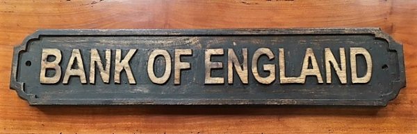 Wells Reclamation Wooden Sign (Bank of England)