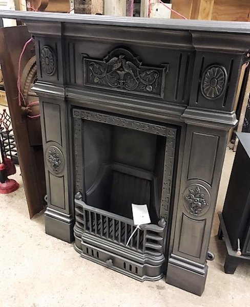 Wells Reclamation Cast Iron Victorian Style Bedroom Fireplace