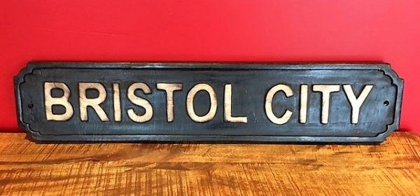 Wells Reclamation Wooden Sign (Bristol City)