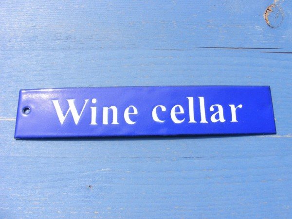 Wells Reclamation Enamel Sign (Wine Cellar)