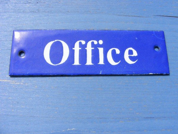 Wells Reclamation Enamel Sign (Office)