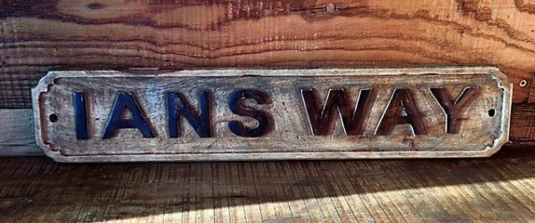 Wells Reclamation Wooden Sign (Ians Way)