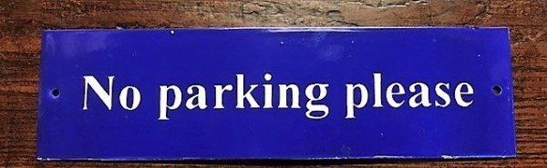 Wells Reclamation Enamel Sign (No Parking)