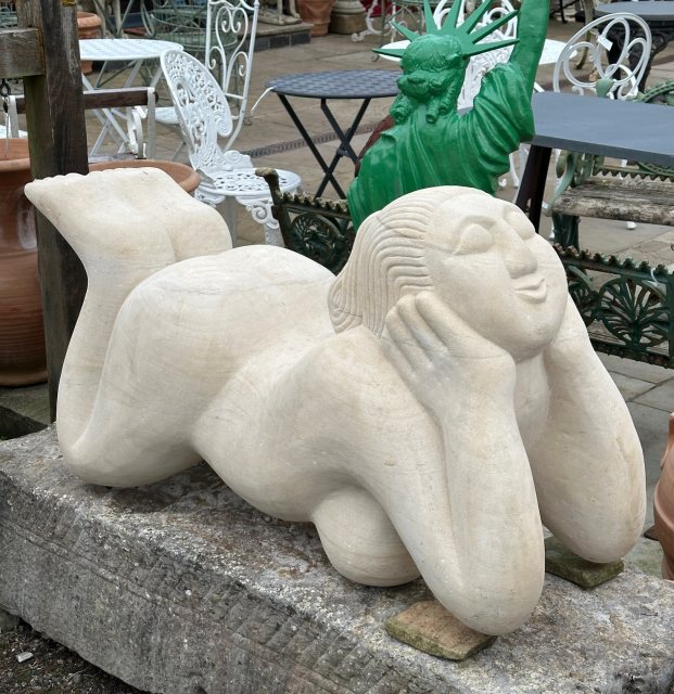 Hand Carved Stone Curvy Lady