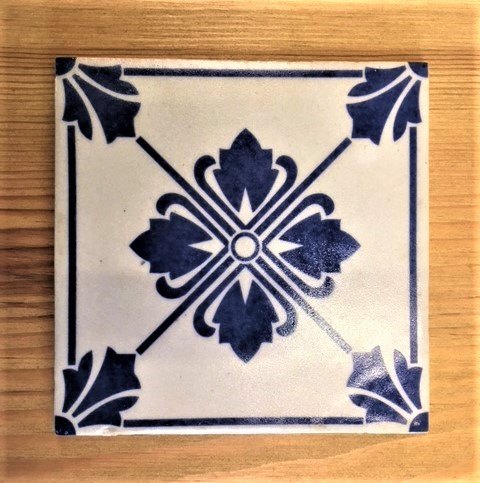 Wells Reclamation Wall Tile (Blue & White)