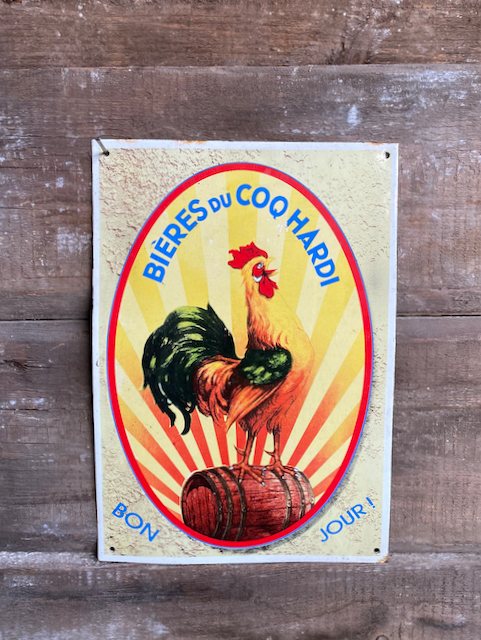 Wells Reclamation Enamel Sign (Coq Hardi)