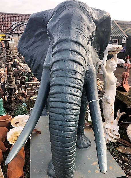 Wells Reclamation Cast Iron African Elephant