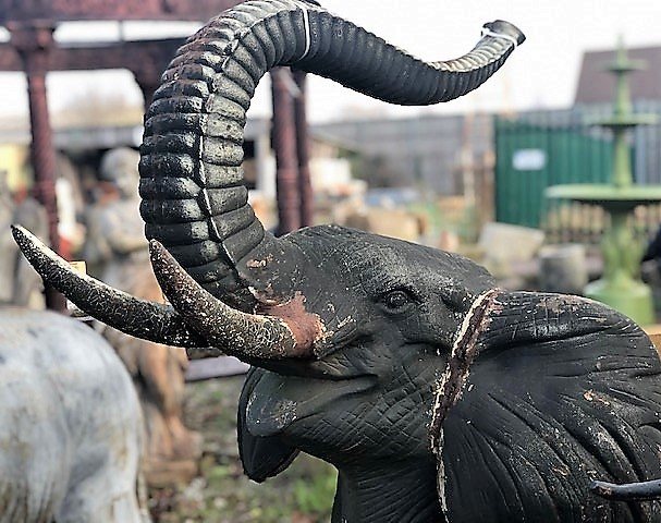 Wells Reclamation Cast Iron Elephant (Trunk Up)