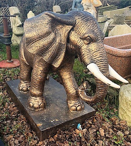 Wells Reclamation Cast Iron Elephant (Gold)