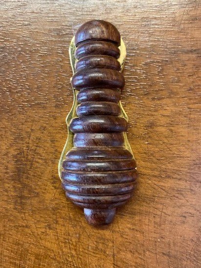 Polished Wooden Beehive Escutcheon (Brass)
