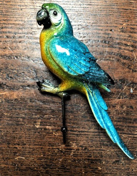 Wells Reclamation Ceramic Parrot Hook