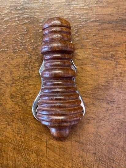 Polished Wooden Beehive Escutcheon (Nickel)