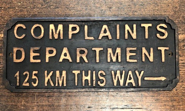 Wells Reclamation Wooden Sign (Complaints)