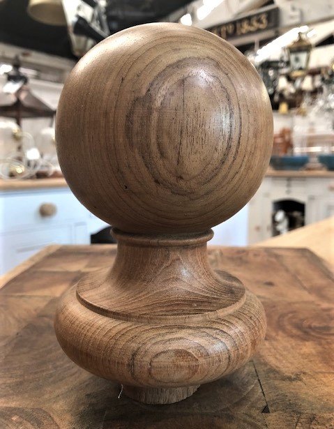 Wells Reclamation Carved Teak Finial