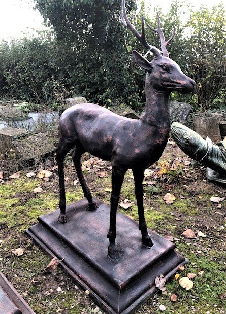 Wells Reclamation Cast Iron Deer Statue