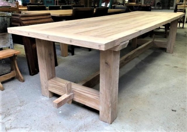 Rustic Oak Refectory Tables 3m x 1m