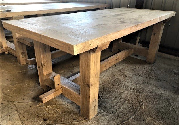 Wells Reclamation Rustic Oak Refectory Table (2.1m x 0.9m)