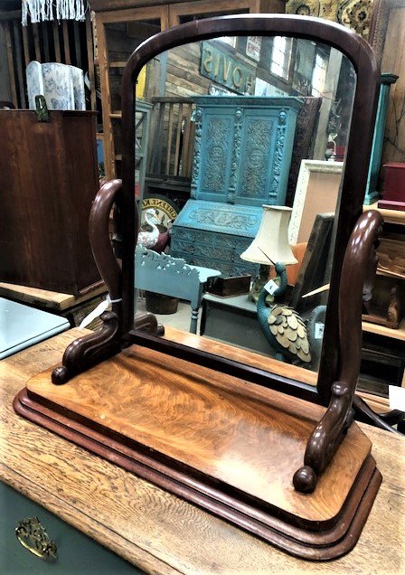 Wells Reclamation Victorian Mahogany Swing Mirror