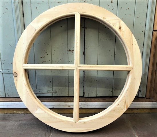 Large Round Pine Window