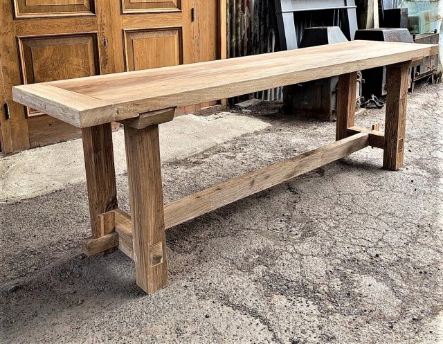 Wells Reclamation Rustic Oak Table (2.4m x 0.6m)